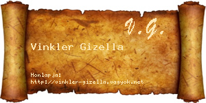 Vinkler Gizella névjegykártya